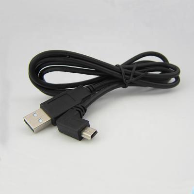 China Custom Camera Mini B 5 Pin Male Plug Data Mini USB OEM Black White 5V 90 Degree Camera Cable for sale