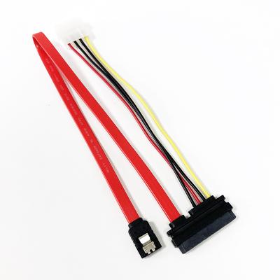 China COMPUTER Customized 40CM For Hard Drive Serail ATA 7+15 Pin Female To IDE Molex 4 Pin Cable Sata Sata Power Data for sale