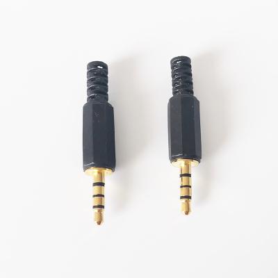 China audio & 3.5MM AUX audio connector. Video Assembly Jack Plug 4Pole Male Jack 3.5MM Stereo TRRS for sale