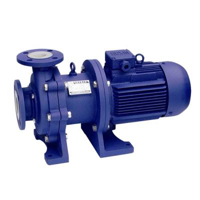 China Low noise sealedless magnetic transmission acid and alkali pump fluorine resistant plastic centrifugal pump for liquid transfer for sale