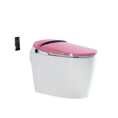 China Wisdom Automatic Flush Electric Button Cover Automatic Operation Toilet Seat One-Piece Intelligent Toilet for sale