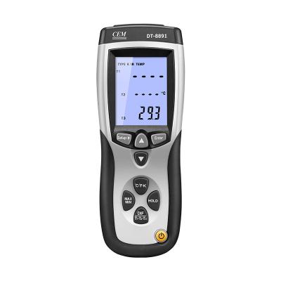 China Dt-8891 High Precision Durable Professional Thermometer Multi Channel Temperature Testing for sale