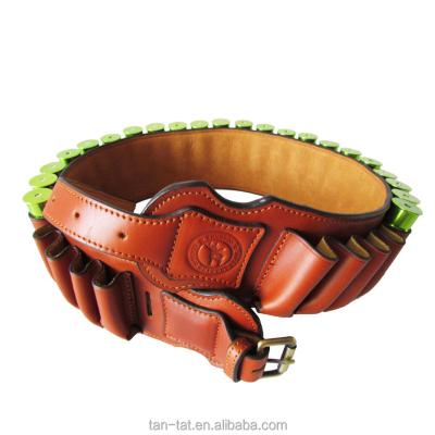 China Durable Cartridge Buckles LEATHER OPEN LOOP GUN SUEDE LINED SHOT CARTRIDGE BELT for sale