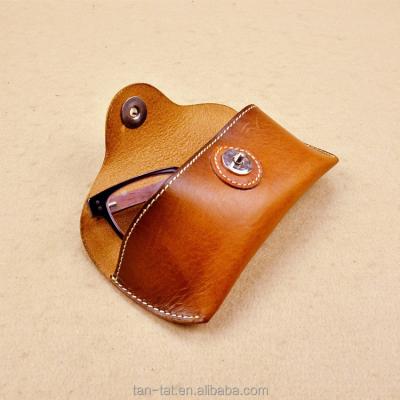 China Durable Leather Lens Case Hard Eyeglass Case Leather Glasses Cover Sunglasses Protector for sale