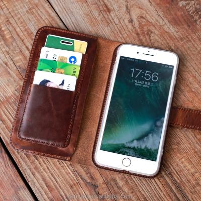 China Durable Brown Phone Cover Genuine Leather Phone Cover Smartphone Case for sale