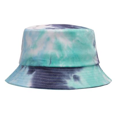 China Dobby Custom logo Men's and women's tie-dye one-sided fisherman's hat Seaside visor for sale