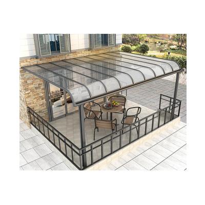 China Transparent Room Terrace Tempered Glass Sun Protection Shade House European Automatic Aluminum Alloy Solarium for sale