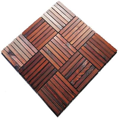 China DIY Contemporary Solid Acacia Wood Deck Tiles Outdoor Garden Balcony Poolside Landscape Flooring for sale