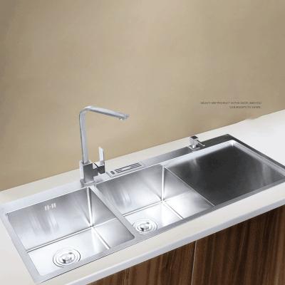 China With Faucet China Factory OEM One Piece Stainless Steel Kitchen Sinks Ladder Handmade Utility Kitchen Sinks for sale