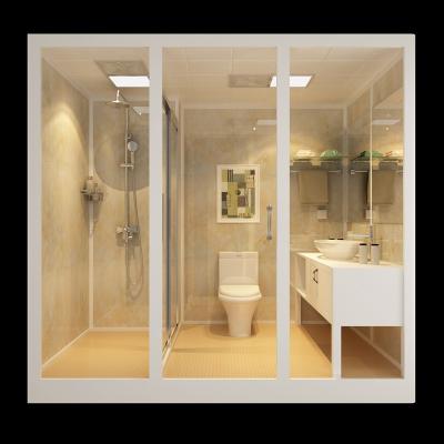 China Freestanding Mobile Toilet Toilet Shower Room Modern Tempered Glass Integrated Shower Cabin for sale