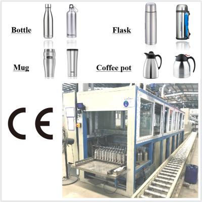 China Hotels Stainless Steel Vacuum Flask Making Line Insulated Tumbler Making Machine Automatic Thermos Bottle Machine for sale