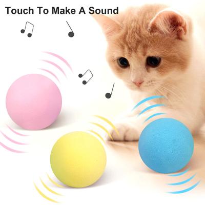 China Viable Catnip Toys Touch EVA Gravity Squeak Ball Smart Sounding Insect Calls Toy Cats Tongue Comb Pet Cat Interactive Puzzle Supplies for sale