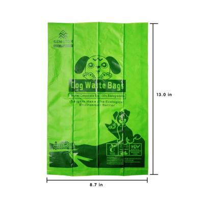 China Environmentally Friendly Dog Poop Bag Biodegradable Biodegradable Pet Poop Plastic Waste Bag In Stock for sale