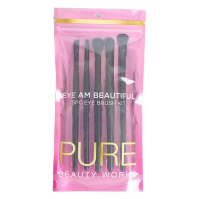 China Recyclable Plastic Cosmetic Zipper Bag Laser Printing For Makeup Brush for sale