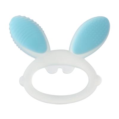 China Soft Toy Wholesale Cute Shape Food Grade Silicone Baby Teether Teether For Baby for sale