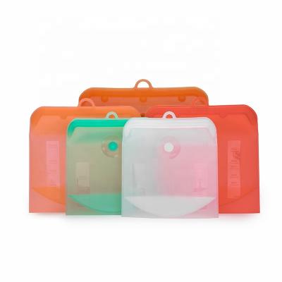 China Viable Hot Sale Leakproof Reusable Silicone Food Storage Bag for sale