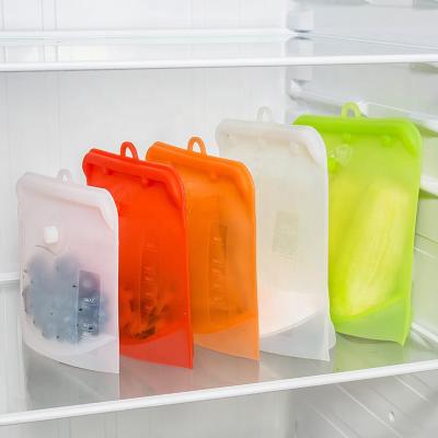 China Viable BPA Free Reusable Food Storage Bags Silicone Vacuum Food Packaging Bag For Fruit Vegetable Storage for sale