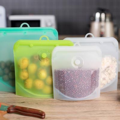 China 2019 Sustainable Eco Friendly Reusable Silicone Food Storage Bags Set Food Bag For Keeping Food Fresh for sale