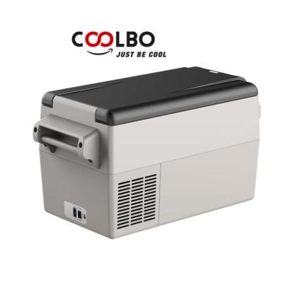 China New Coolbo design BCD32 DC voltage12V 24V compressor car refrigerator classic China-chic small size fridge for travel for sale