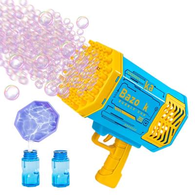 China Funny Outdoor Automatic Toy With Light Launcher Bazooka Bubble Gun 69 Holes / Plastic Bubble Blaster Bubble Hole Solution for sale