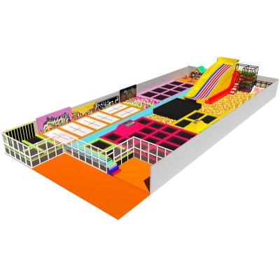 China PE New Customized Design Commercial Indoor Children and Adults Kids Trampoline Park with Ninja Warrior for sale