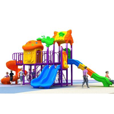 China Wooden New Materials Durable Anti-fade Play Set Kids Slide Outdoor Playground Equipment For Children for sale