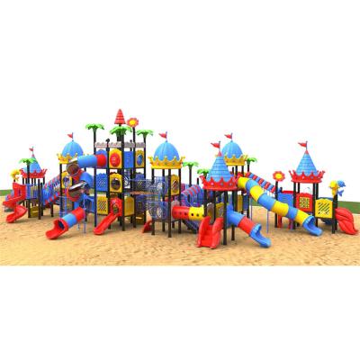 China Wooden Hot Sale Plastic Slide Garden Child Toy Big Kids Outdoor Playground Commercial Large Amusement Slide for sale