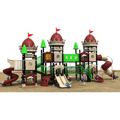 China Wooden Customized Popular Amusement Park Equipment Commercial Big Children's Outdoor Playground Slides for sale