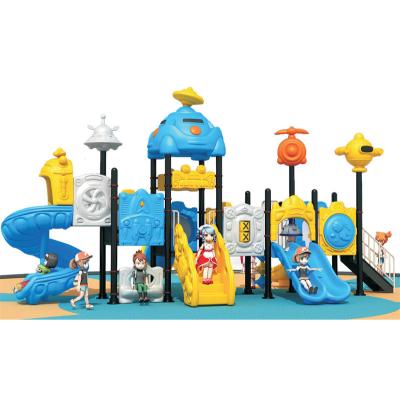 China Wooden New Attractive Design Amusement Park Equipment Children Outdoor Playground Plastic Slides for sale