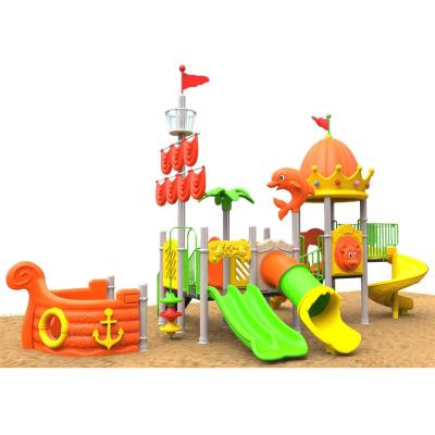 China Wooden Sea Rover Series New Style Large Children Public Play Ground Slides Outdoor Playground Amusement for sale