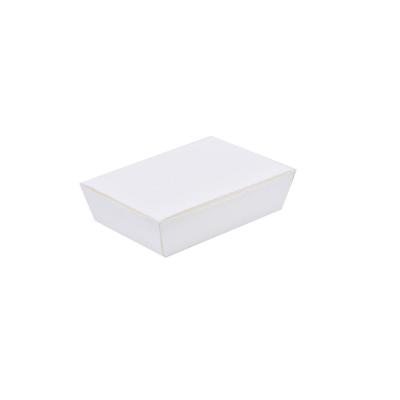 China Factory Direct Greaseproof Custom Design Microwave Heating White Paper Disposable Lunch Box Fast Food Packaging Container for sale