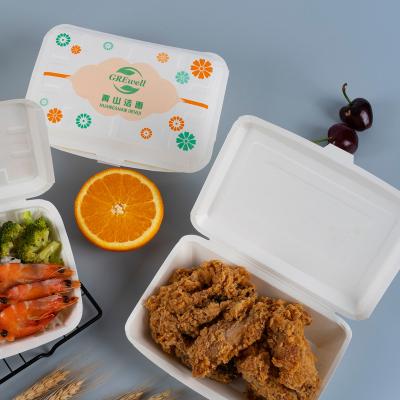 China Lunch Food Paper Box Original Waterproof Disposable White Paper White Paper Food Box For Food Packing for sale