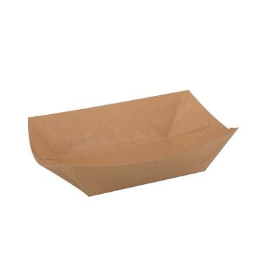 China Waterproof Eco Friendly Fast Food Packaging Disposable Food Container Kraft Paper Ship Shaped Store For Food Packaging for sale