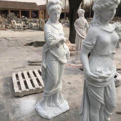 China Modern White Marble Nude Lady Statue for Modern Garden Decoration Natural for sale