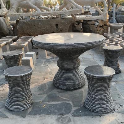 China Chinese wholesale cheap price furniture decoration stone marble and granite manufacture outdoor park table and chairs garden sets for sale