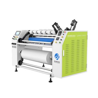 China JX-1000 High Speed ​​Grocery Plastic Film PE Cling Film Slitting Machine for sale