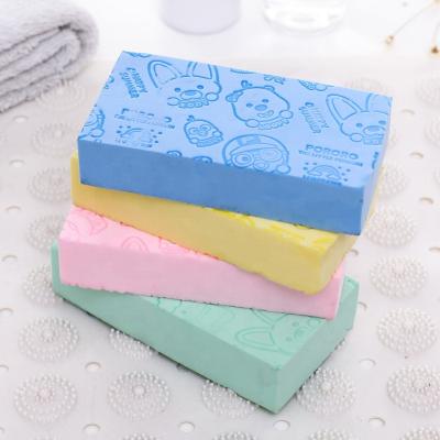 China All Natural Wholesale High Quality Natural Bath Sponge PVA Newborn Baby Exfoliating Sponge Cartoon Printed Mud Back Scrubbing Sponges for sale