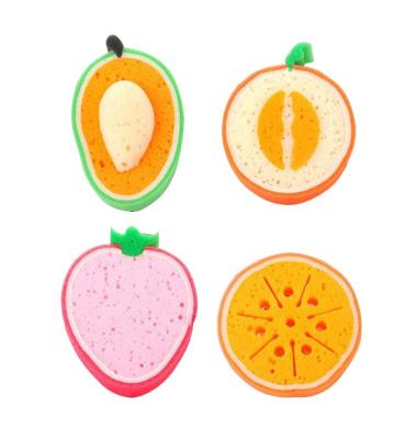 China High Quality Viable Shape Cute Kitchen Fruit Topwill Foam Scouring Pad Dishwashing Cleaning Sponge for sale