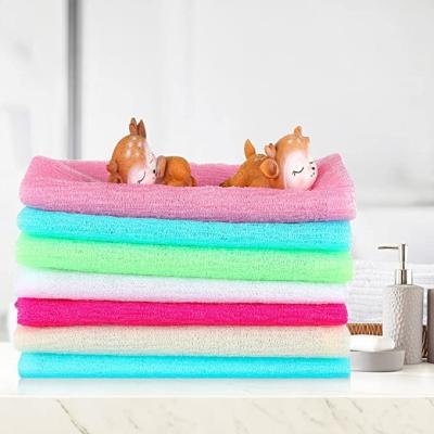 China All Natural Exfoliating Bath Towel Bath Towel Exfoliating Nylon Korean Korean Exfoliating Fabric All 36 Inch for sale