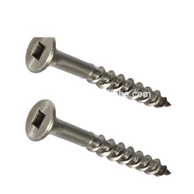 China Customize Wooden Screw Square Drive Flat Head Half Threaded Timber Screw for sale