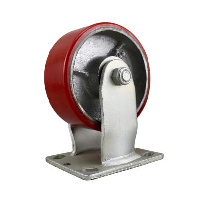 China Rigid SS 5 Inch Heavy Duty Industrial PU Caster Wheel for sale