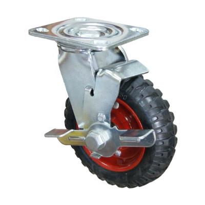 China swivel & Rigid SS 4 5 6 8 Inch Off Road Rubber Caster Wheels With Brake for sale