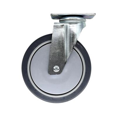 China swivel & SS TPR Rigid Wheels Caster For Carts Without Brake 150 X 32 Mm 6 X 1.25 Inch for sale