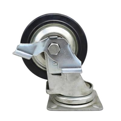 China PIVOT SS Rubber Japanese Caster Wheels 3 4 5 6 8 Inch Elastic Material Caster for sale