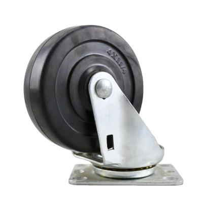 China PIVOT SS Swivel Rubber Soft Caster Wheels 4 Mm Inch 100 China Factory for sale