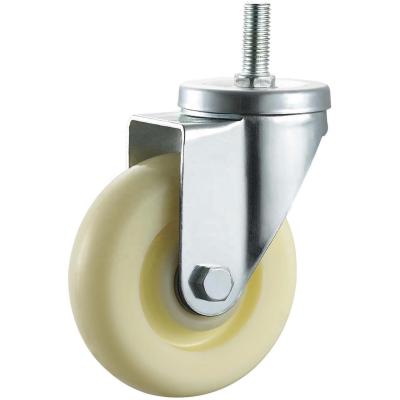 China swivel & SS Rigid Nylon Caster Wheel Threaded Stem Caster Multiple Size for sale