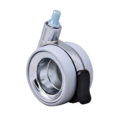 China PIVOT SS Cavity Wheels Hubless Computer Desk Casters 75 Mm 3 Inch With / Without Brake for sale