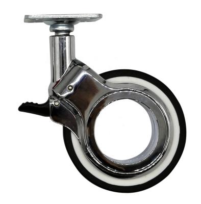 China PIVOT SS 60 mm 75 mm Hubless Furniture Caster Wheels Chair Caster for sale