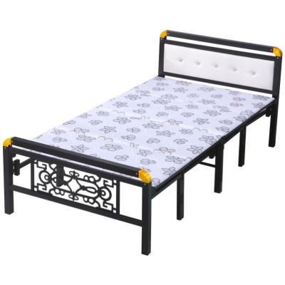 China Adjustable (Height) Reinforced Folded Single Bed Domestic Iron Bed for sale