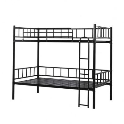 China Anti Falling Double Iron Frame Double Bunk Bed (Height) Adjustable High Guardrail In Staff Dormitory for sale